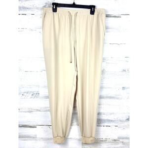 Lauren Ralph Lauren Black Label Womens 12 Tan Pull On Pocket Jogger Pants